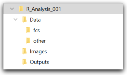 The basic structure for analysis keeps everything organized. This structure can be reused for almost any analysis